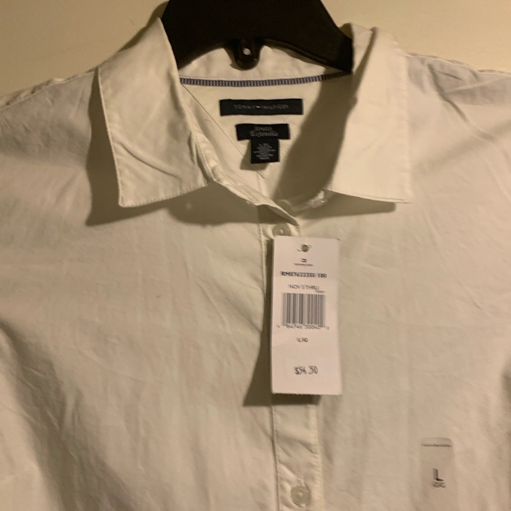 Tommy‎ Hilfiger White Casual Button Down Shirt